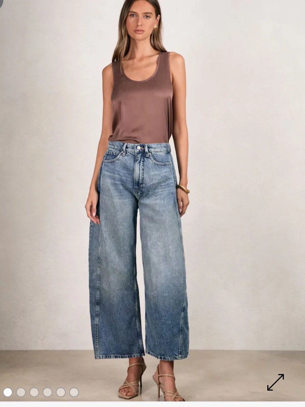 Good American 6 Wide-Leg High-Rise Good extreme  barrel Jeans